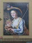 902767 Afbeelding van de muurschildering 'Herderin met duiven', ca. 1625, van Gerard van Honthorst, in 2022 gemaakt ...
